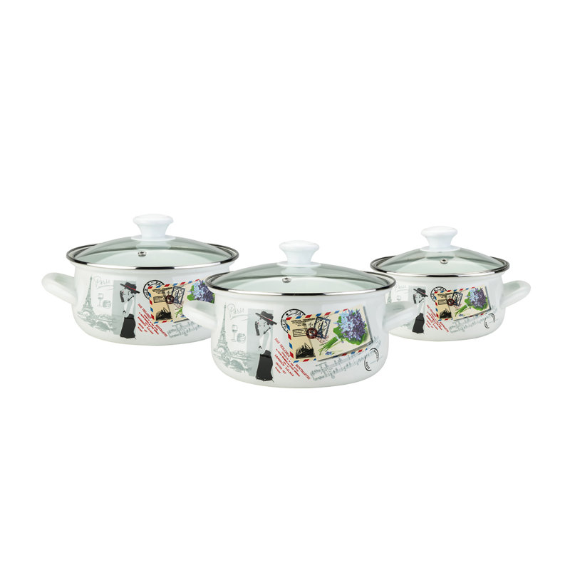 3 piece pot and pan set